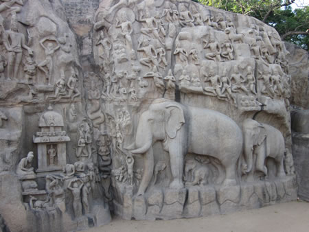 Elephant carvings
