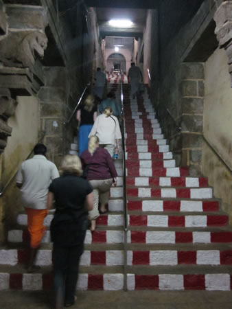 Stairs going up temple