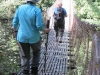 Crossing suspension bridge